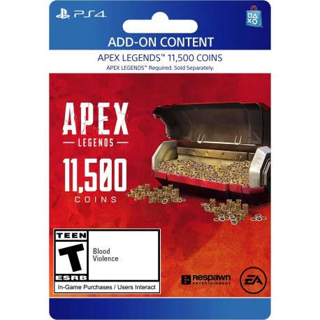 Apex Legends - 11,500 Coins Virtual Currency - PS4 [Codigo Digital]
