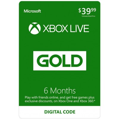 6 Meses - Xbox Live Gold...