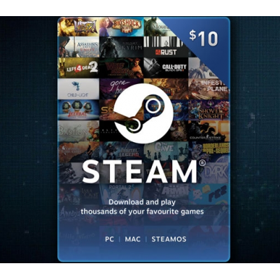 10$ - Steam Gift Card -...